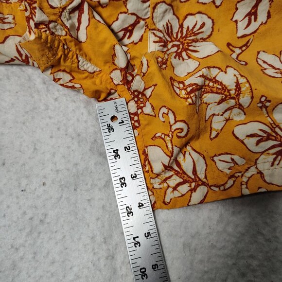 VINTAGE Patagonia Baggies Womens Orange Yellow Hibiscus Floral Print Swim Trunks - Picture 6 of 13